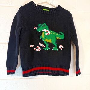 Greendog Kids' Navy Dinosaur Christmas Holiday Sweater Size 3T